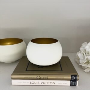 Annalise Cream & Gold Petite Tealight Holder
