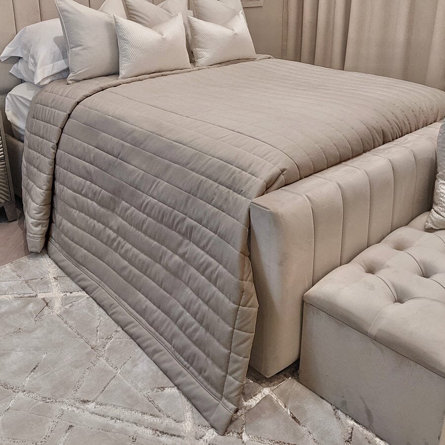 Ari Mink Luxury Quilted Velvet Bedspread