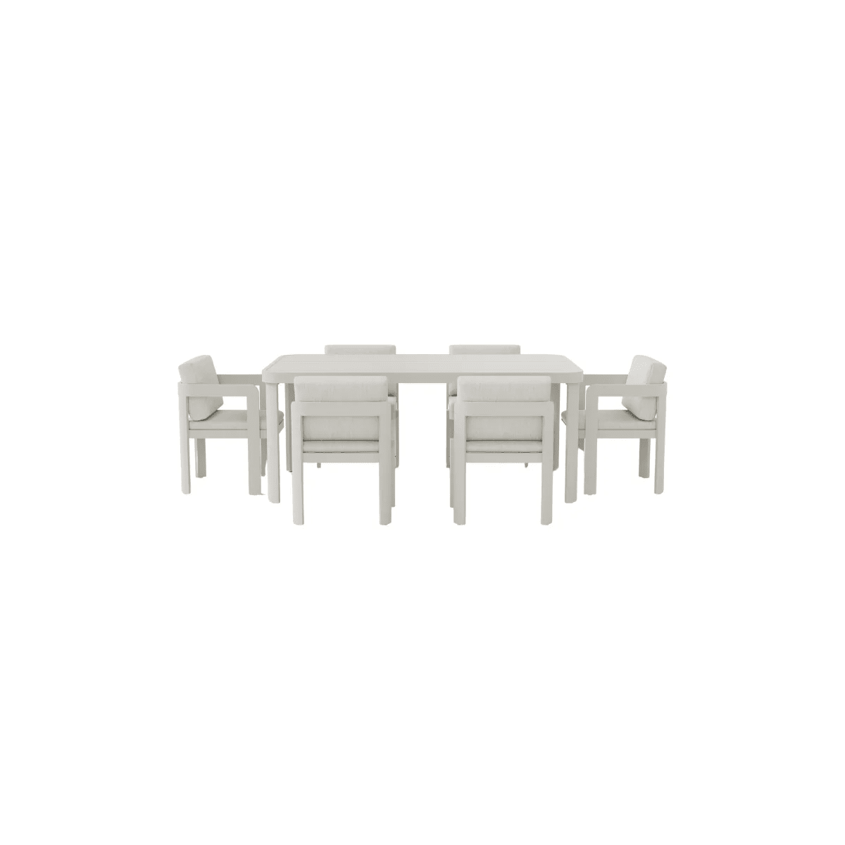 Ariel Cream 6 Seater Outdoor Dining Set