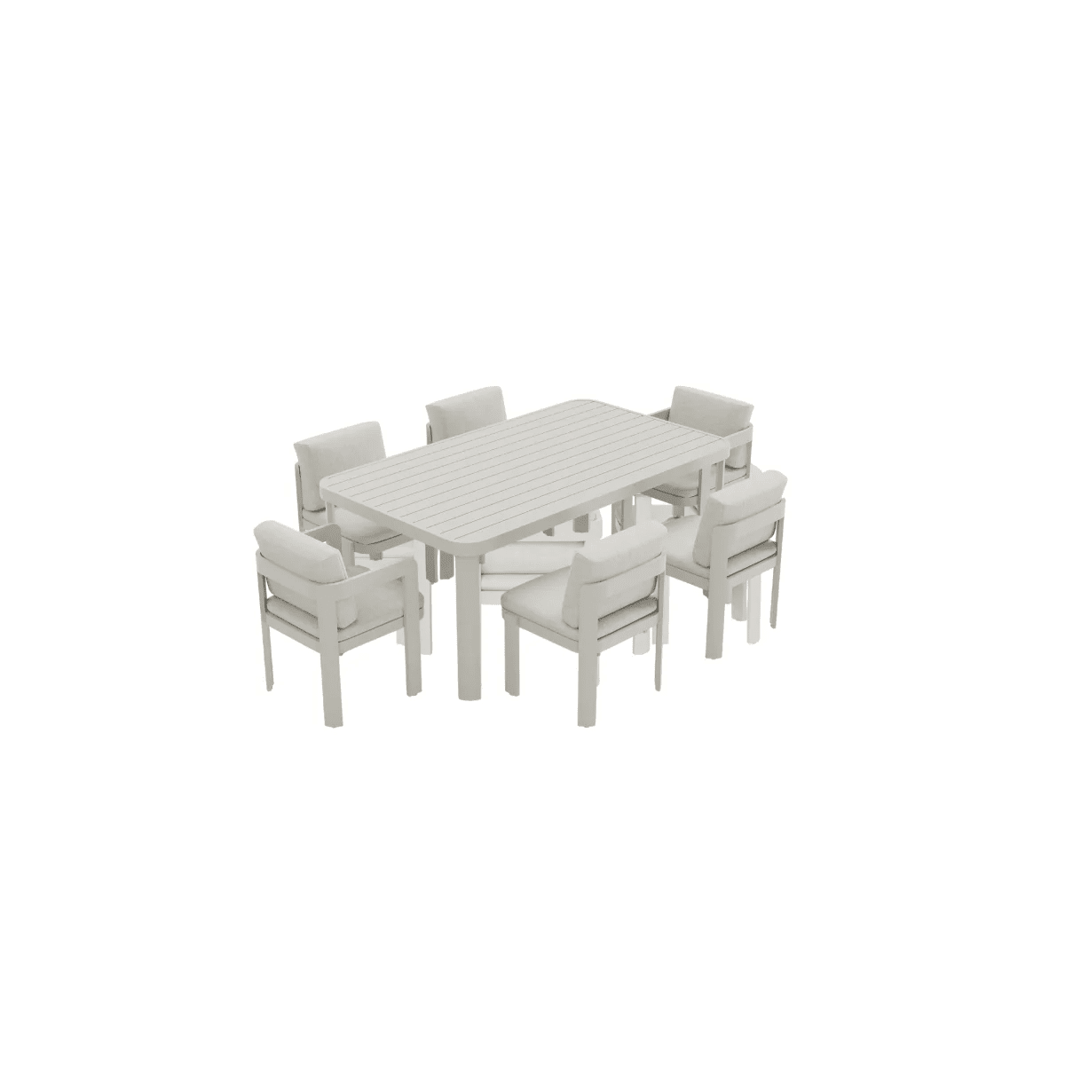 Ariel Cream 6 Seater Outdoor Dining Set
