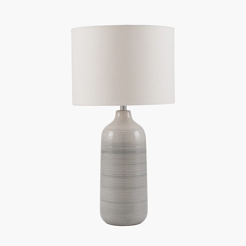 Aries Blue & Grey Ombre Ceramic Table Lamp with Cream Shade