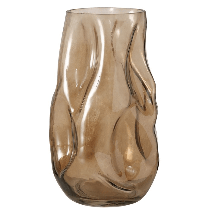 Arina Decorative Brown Glass Abstract Vase