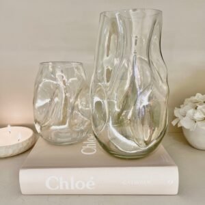 Arina Decorative Iridescent Glass Abstract Vase