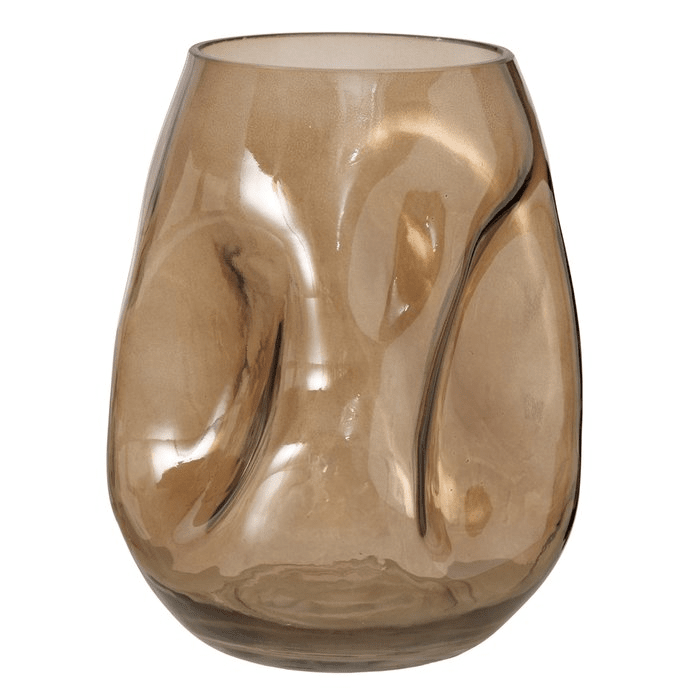 Arina Mini Decorative Brown Glass Abstract Vase