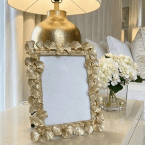 Arlette Decorative Gingko Leaf Gold Photo Frame - 5x7"