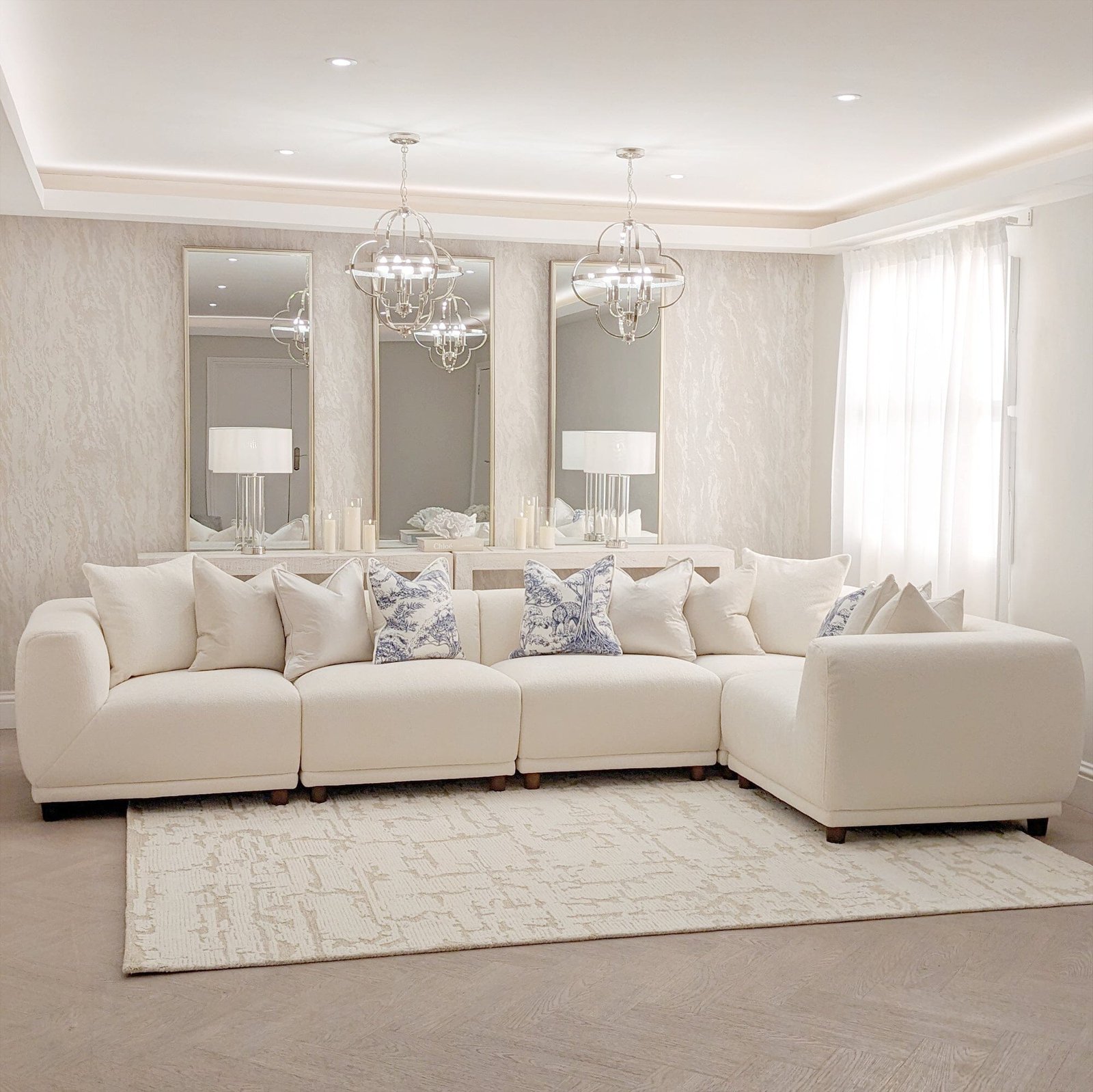 Arlo Polar Boucle Modular Sofa Range
