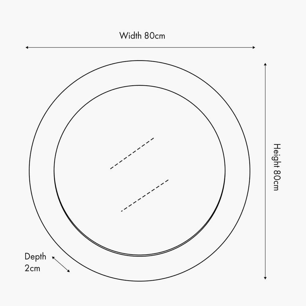 Arnot Travertine Effect Round Mirror