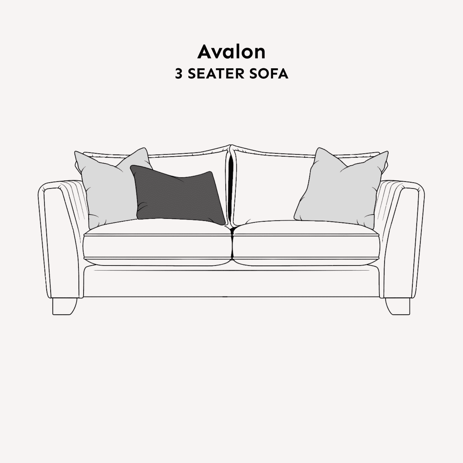 Avalon Charcoal Textured Velvet Sofa Range