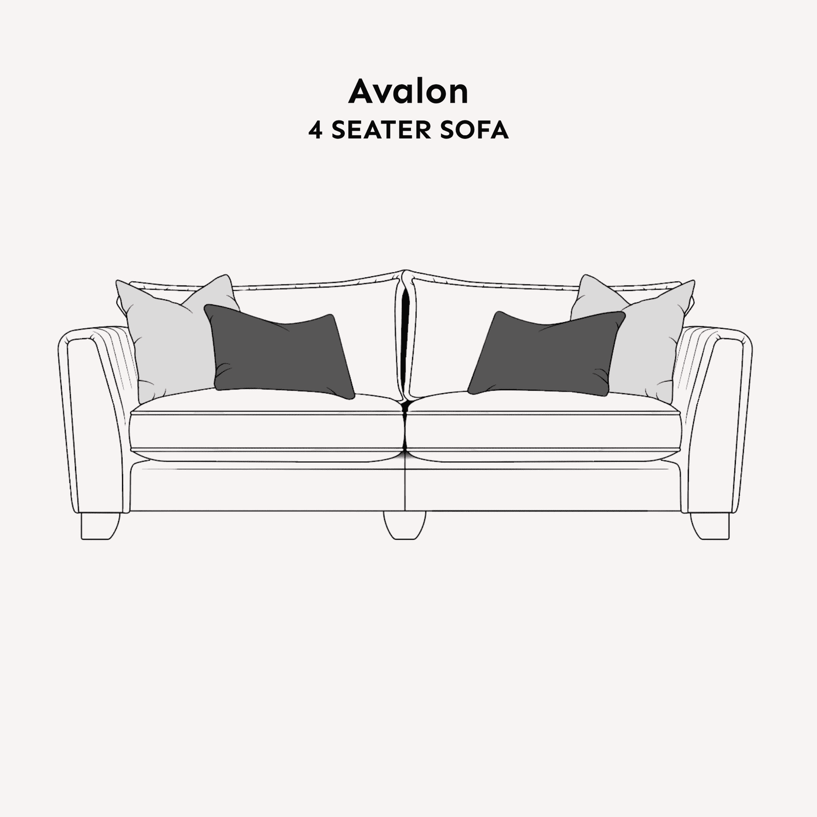 Avalon Charcoal Textured Velvet Sofa Range