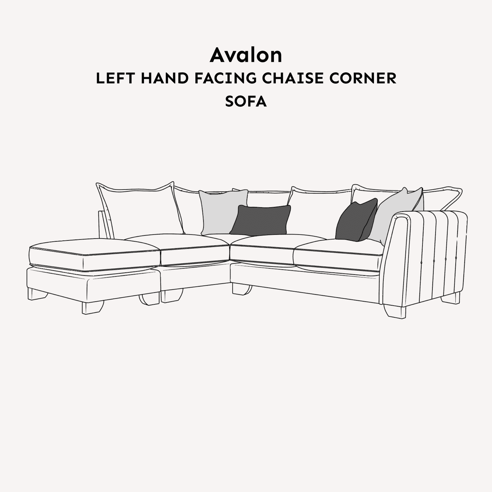 Avalon Charcoal Textured Velvet Sofa Range