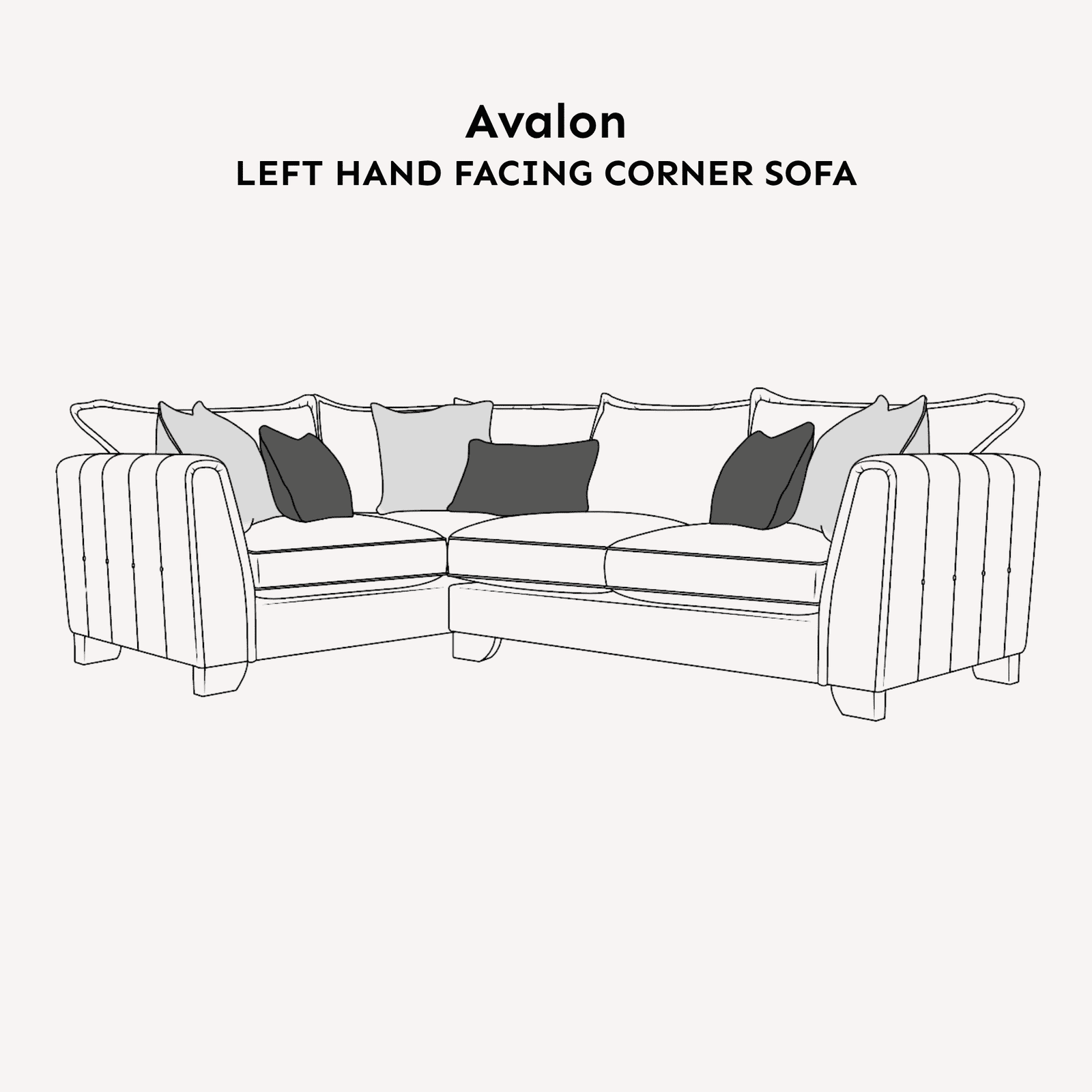 Avalon Charcoal Textured Velvet Sofa Range