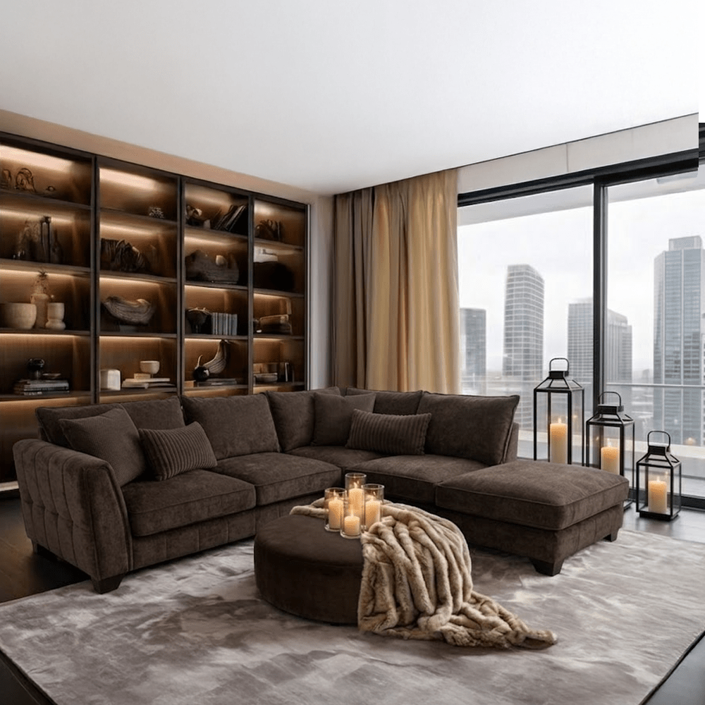Avalon Charcoal Textured Velvet Sofa Range