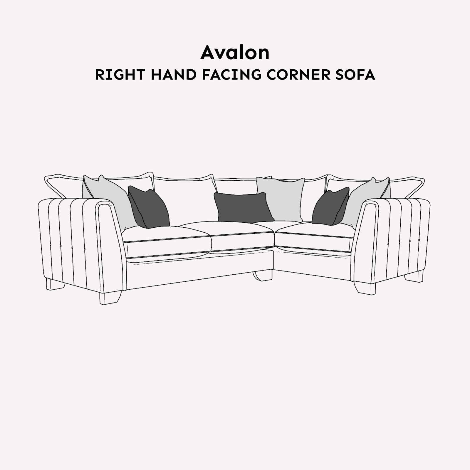 Avalon Charcoal Textured Velvet Sofa Range