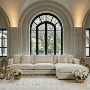 Avienne Cream Chenille Right Hand Facing Chaise End Sofa