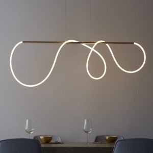 Azariah Gold Abstract Linear Pendant Ceiling Light