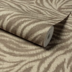 Bara Brown Zebra Print Wallpaper