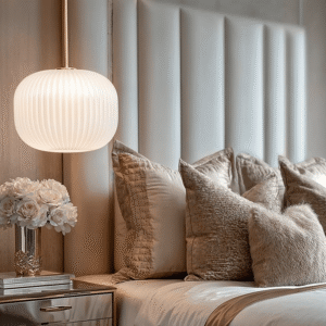 Bellamy White Glass & Gold Ribbed Glass Circular Pendant Ceiling Light