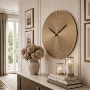 Berlin Round Gold Wall Clock