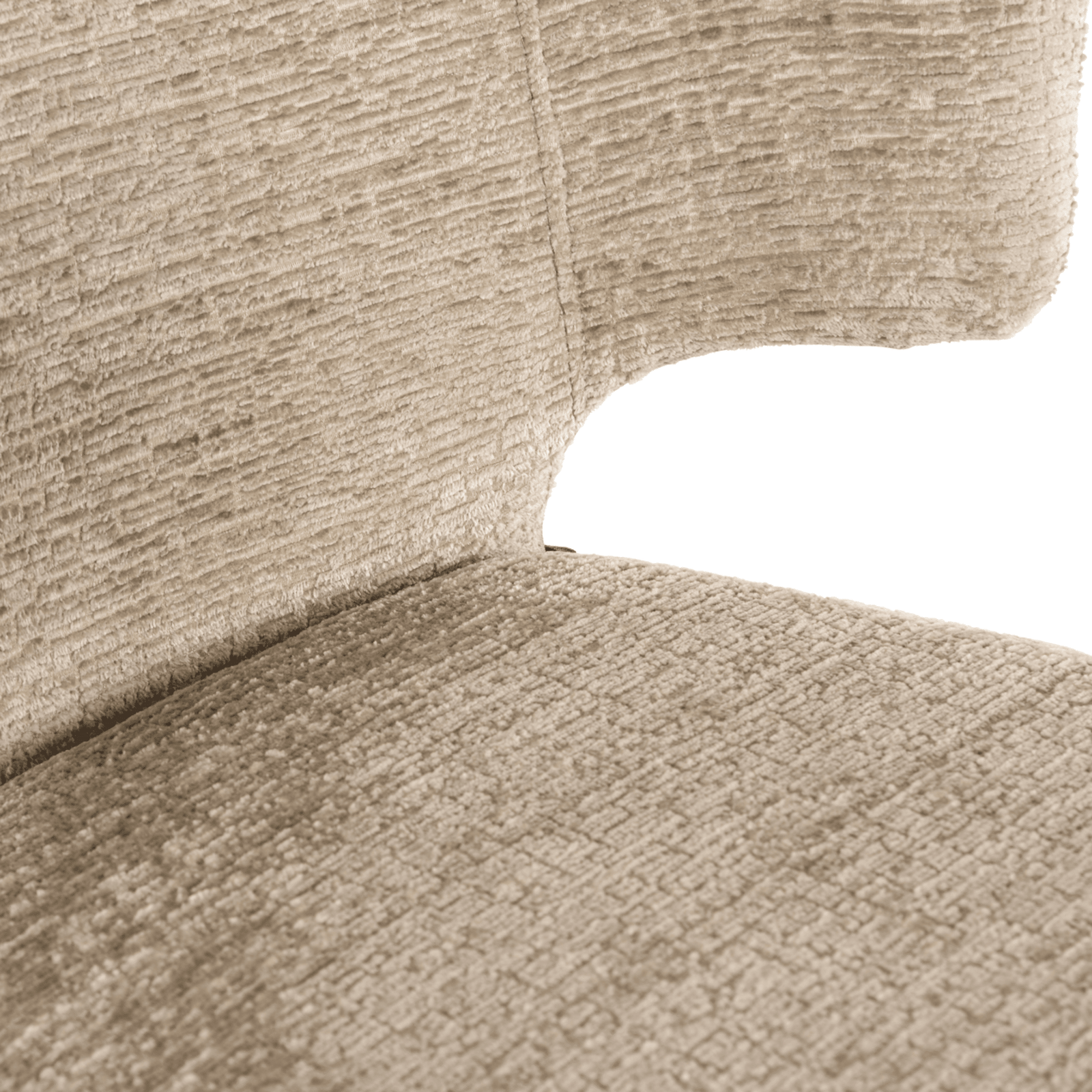 Bourton Beige Chenille Bar Stool with Black Legs