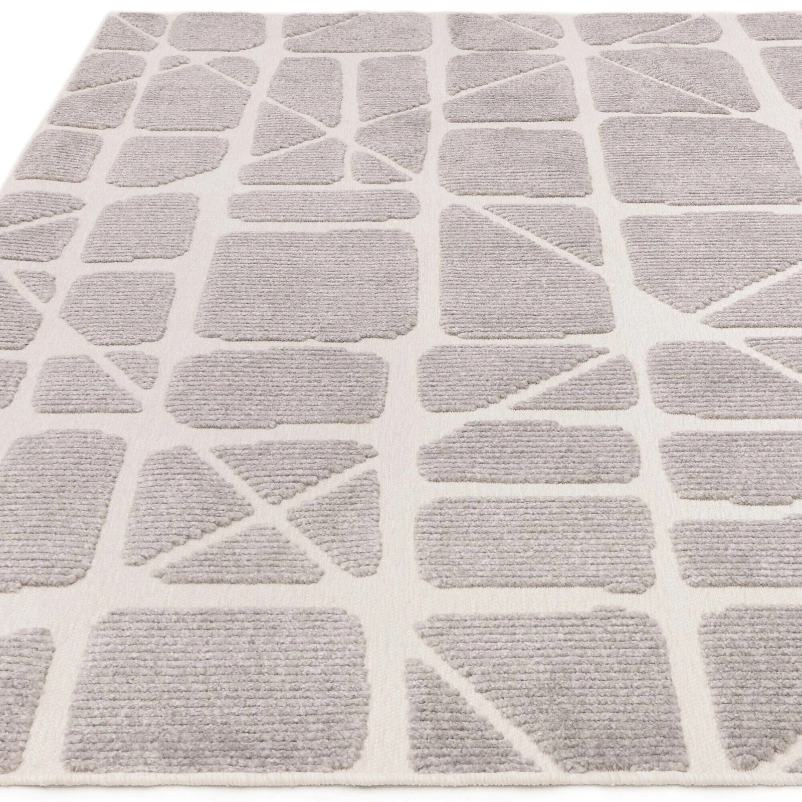Braylin Grey & Cream Abstract Lines Rug