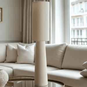 Briony Cream Boucle Fabric Table Lamp