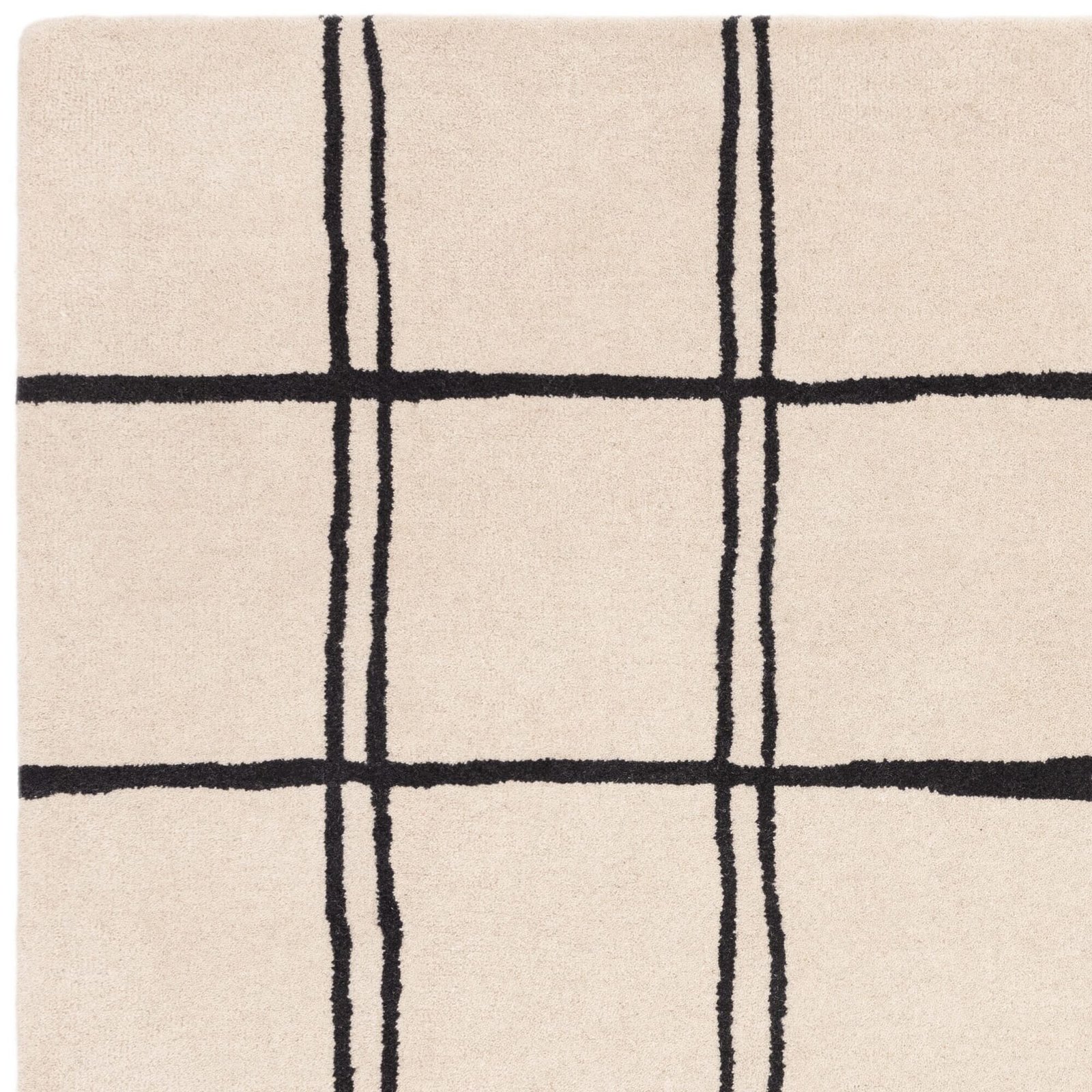 Brisbane Cream Pattern Monochrome Rug