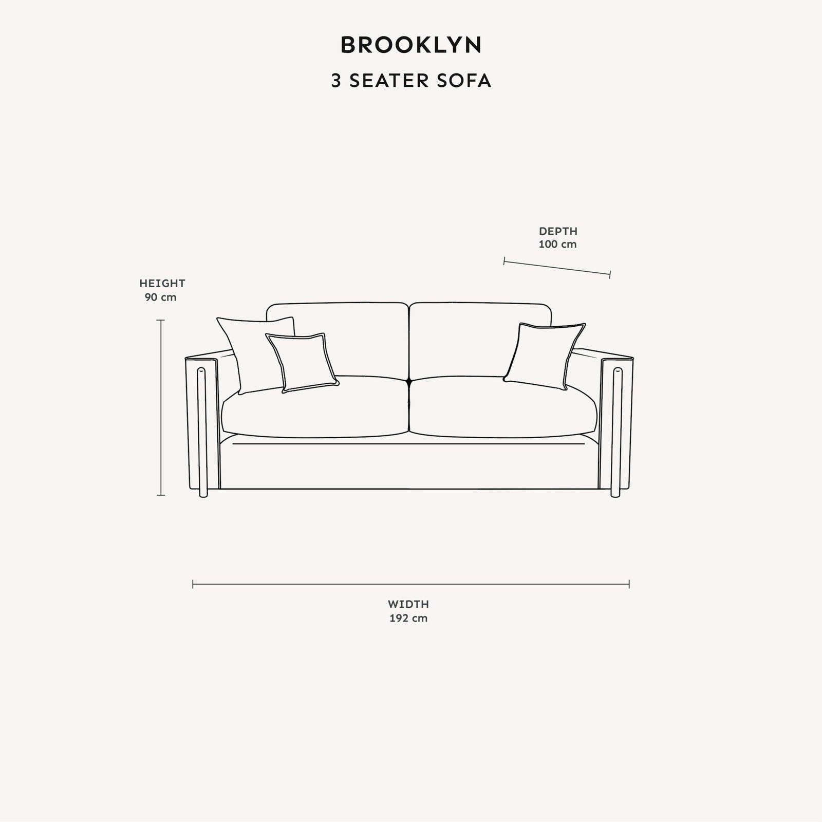 Brooklyn Mink Textured Chenille Sofa Range with Walnut Leg Detail