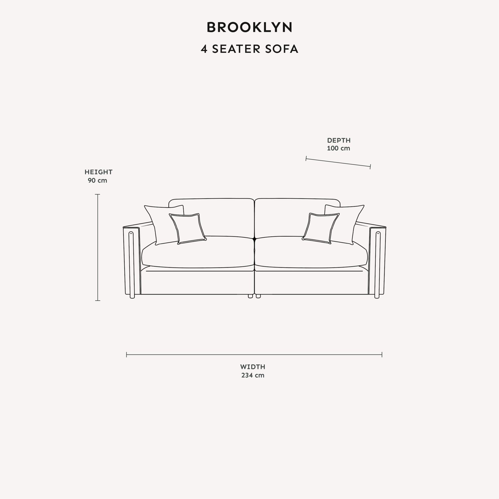 Brooklyn Mink Textured Chenille Sofa Range with Walnut Leg Detail