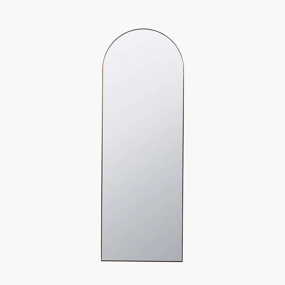 Cairns Brushed Gold Arched Floor Mirror