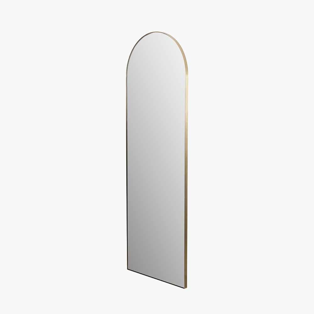 Cairns Brushed Gold Arched Floor Mirror
