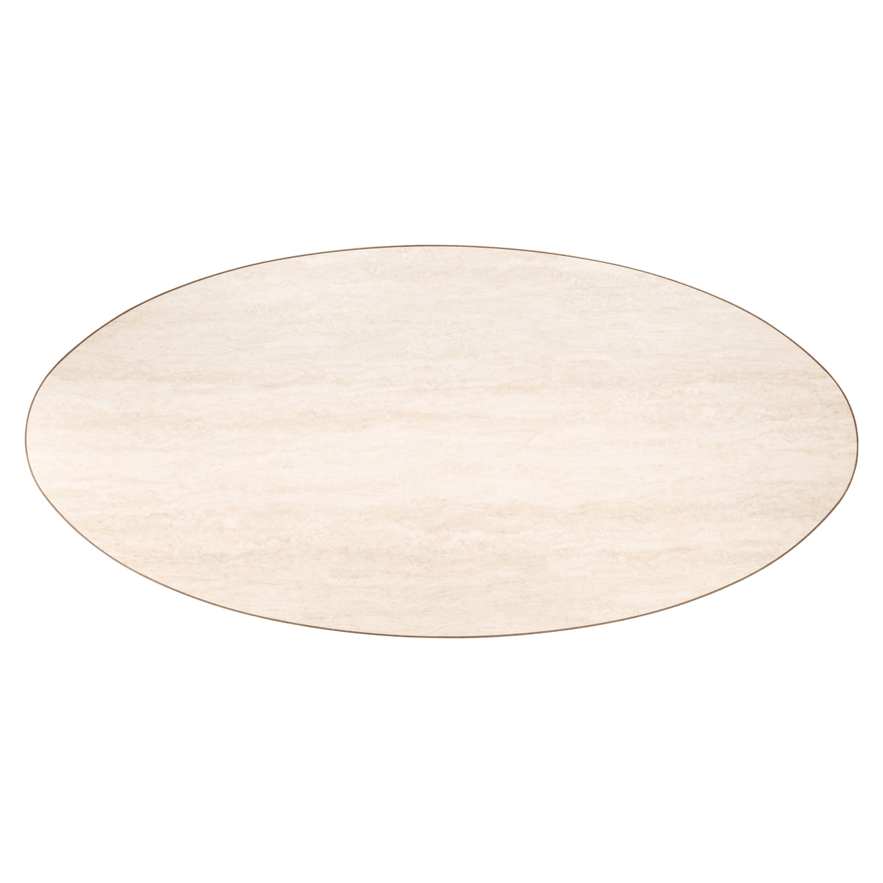 Camille Luxury Cream & Gold Oval Dining Table with Ceramic Marble Top