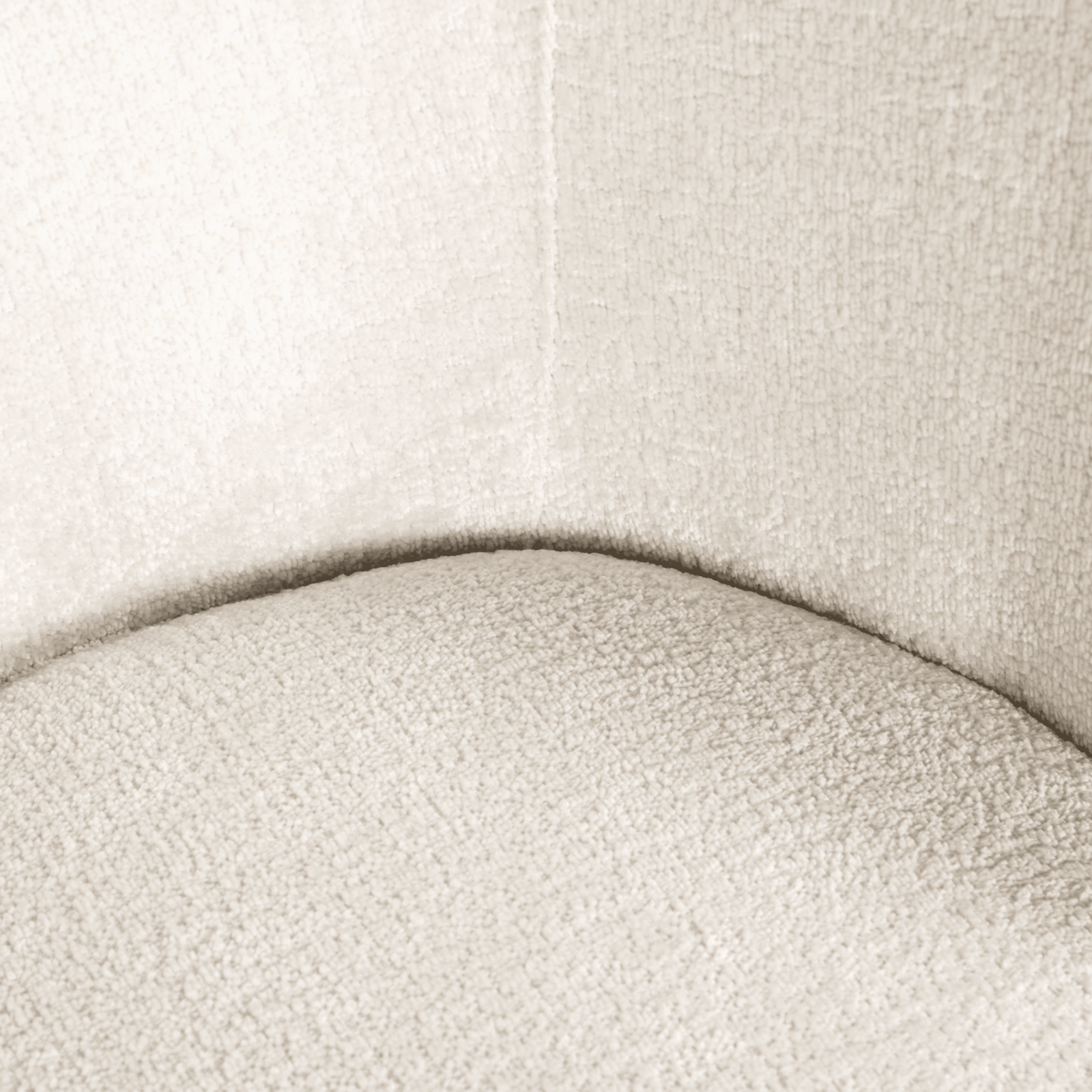 Casa Ivory Chenille Dining Chair with Black Legs