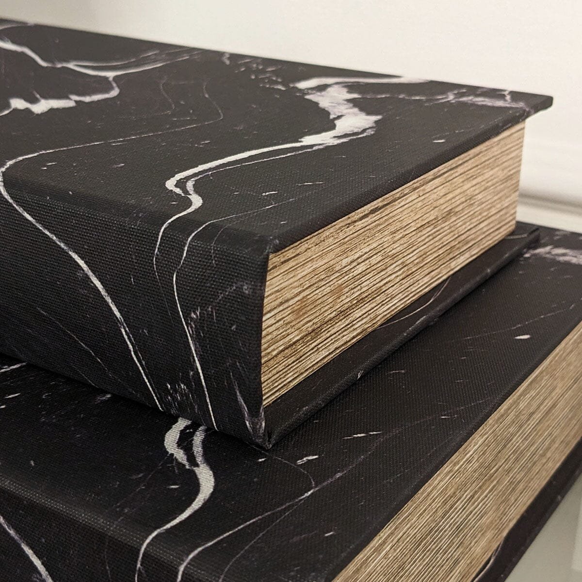 Casima Black & White Decorative Book Boxes - Set of 2