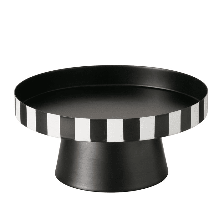 Cato Monochrome Striped Cake Stand