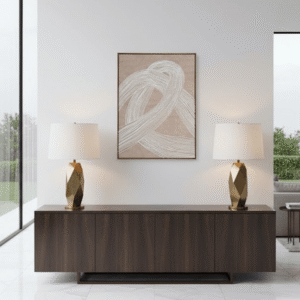 Clay Neutral Abstract Line Art Framed Canvas Wall Art- II