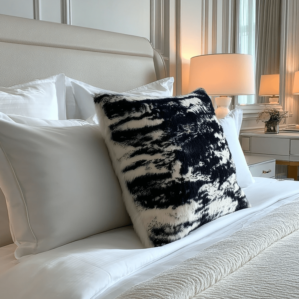 Comallo Faux Monochrome Neutral Two-Toned Cushion - 43x43cm