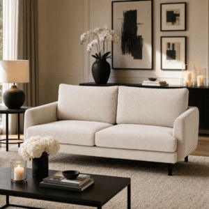 Cordelia Oatmeal Textured 3 Seater Sofa