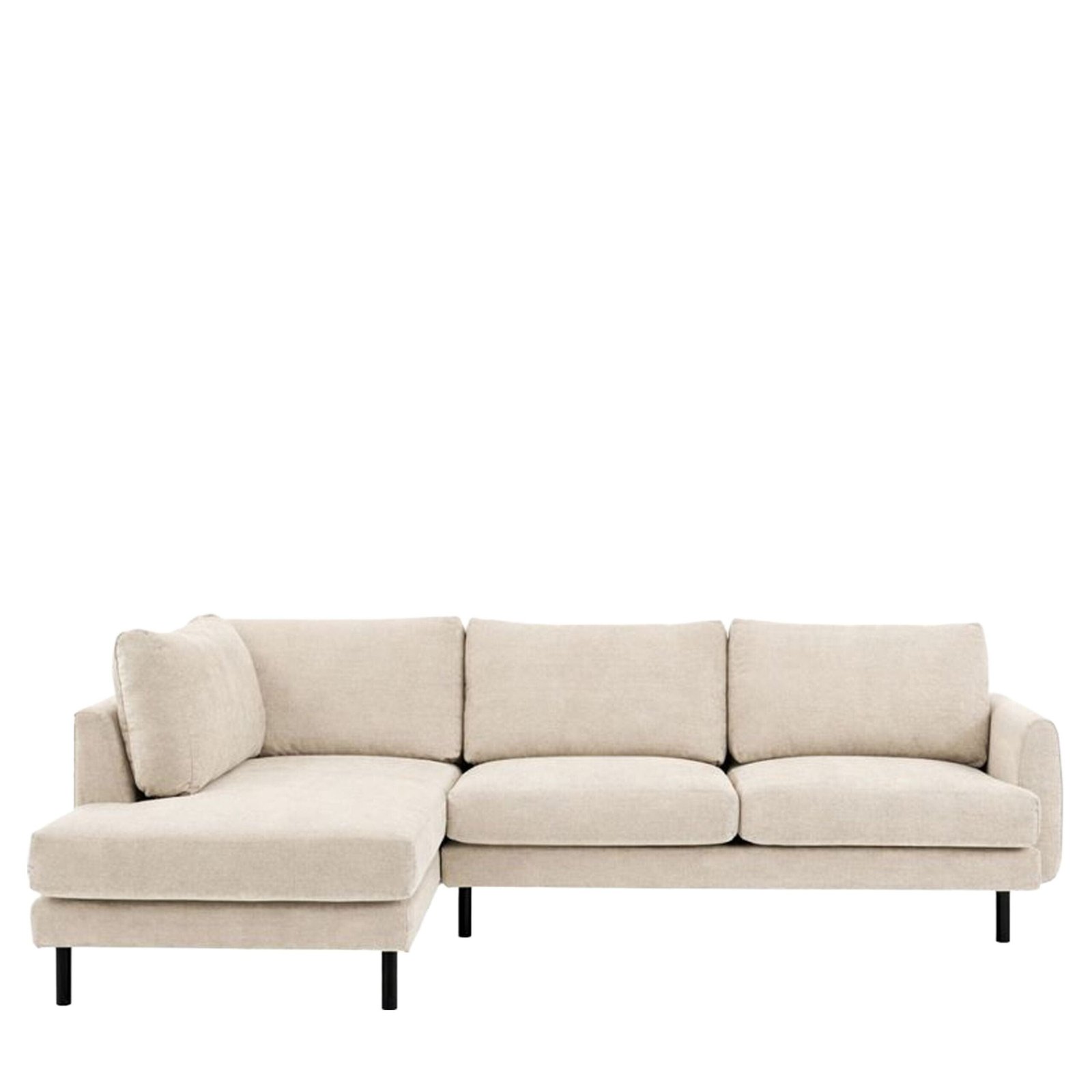 Cordelia Oatmeal Textured Chaise End Sofa - Left Hand Facing