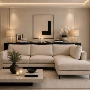 Cordelia Oatmeal Textured Chaise End Sofa - Right Hand Facing