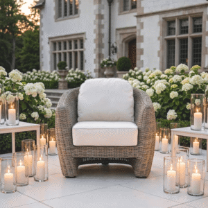 Cotswold Outdoor Neutral Wicker Armchair