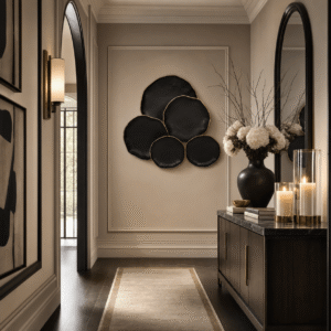 Cotto Black & Gold Textured Metal Wall Art