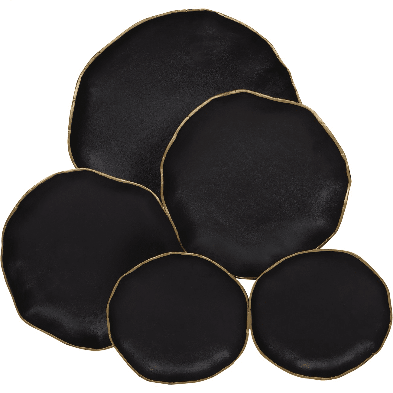 Cotto Black & Gold Textured Metal Wall Art