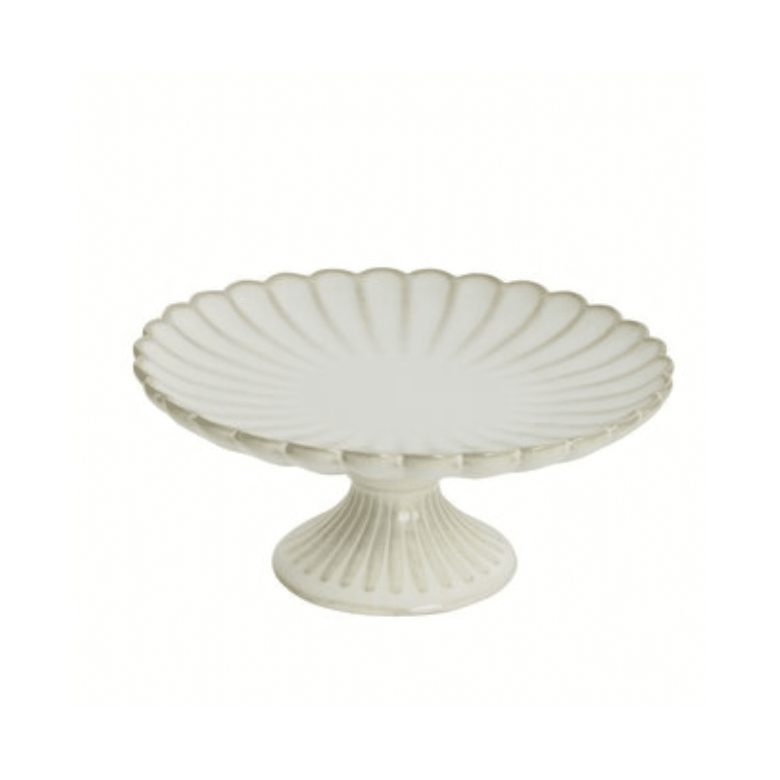 Cream Scalloped Decorative Mini Cake Stand