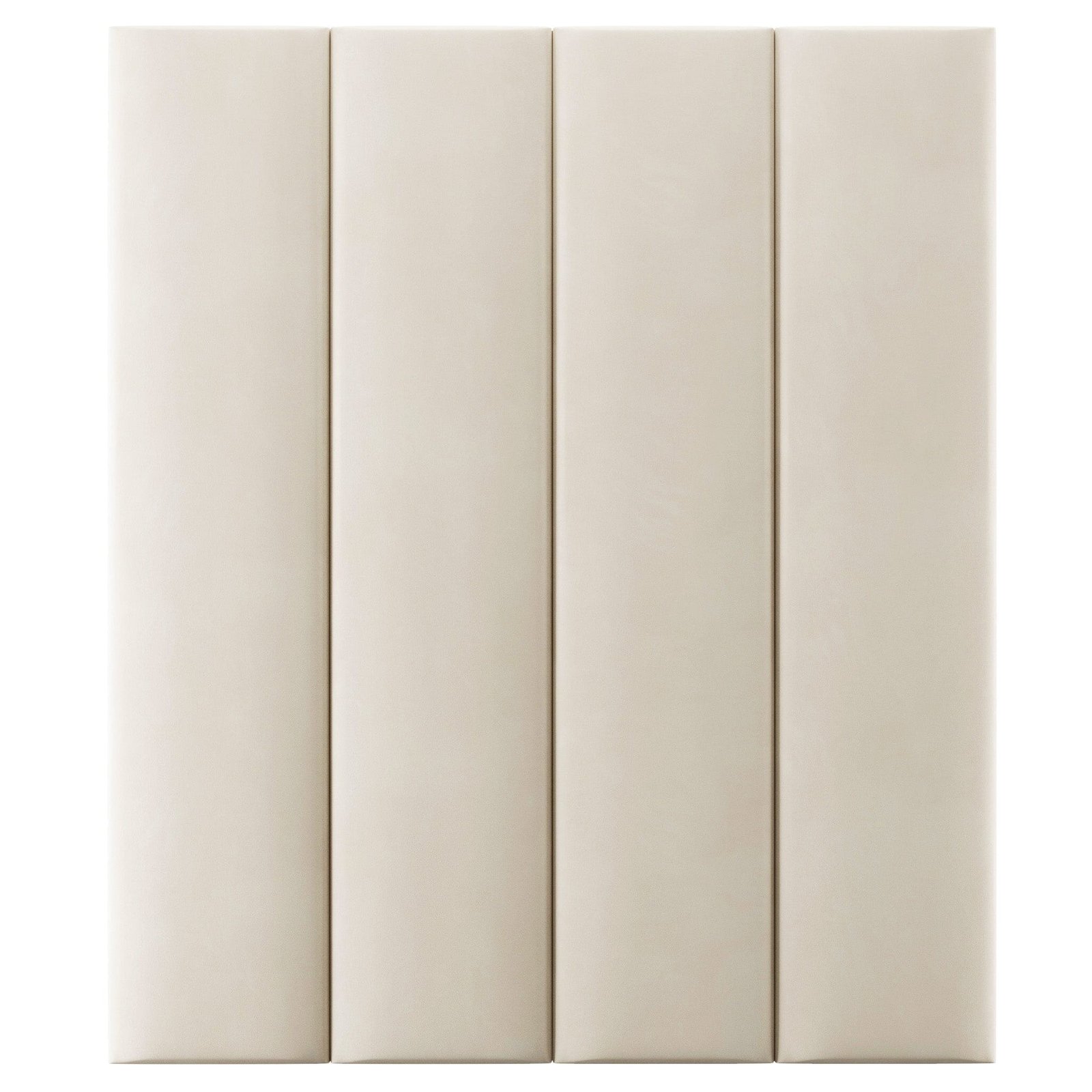 Cream Soft Velvet Individual Padded Upholstered Headboard Wall Panel - 45cm