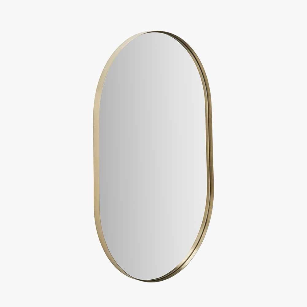 Dakota Gold Metal Oval Wall Mirror
