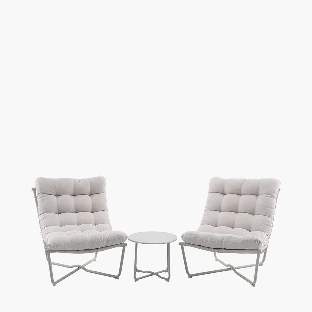 Damia Cream Outdoor Lounging Set