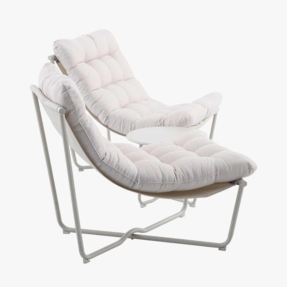Damia Cream Outdoor Lounging Set