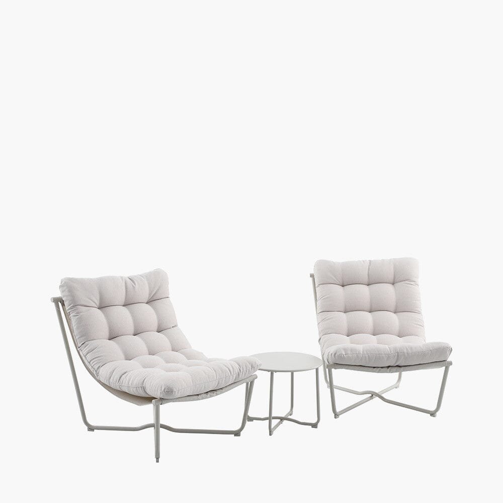 Damia Cream Outdoor Lounging Set