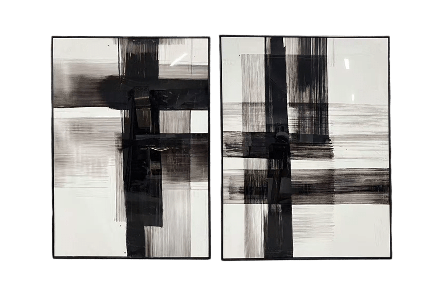 Danby Large Monochrome Framed Wall Art - Set of 2