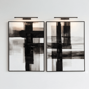 Danby Large Monochrome Framed Wall Art - Set of 2